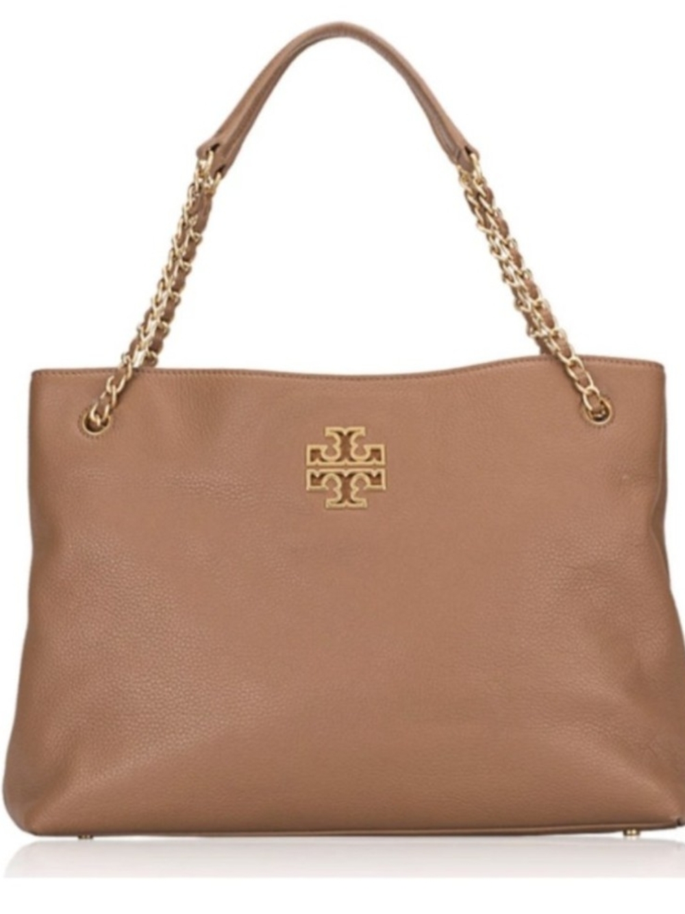 Tory Burch Britten Triple Compartment Tote in Bark Women's Shoulder Bag - Picture 3 of 8